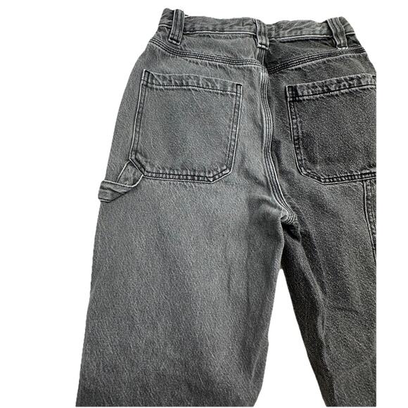 Pacsun Carpenter Pants Jeans Hi Rise Size 25 Two Tone Raw Hem 100% Cotton - Picture 10 of 11